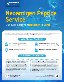 GenScript’s Neoantigen Peptide Service：One-Stop Solution from Research to Clinic